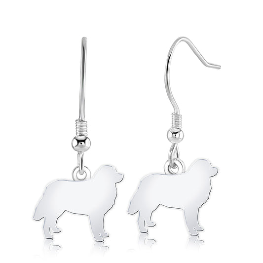 Estrela Mountain Dog Silhouette Silver Earrings - MYLEE London