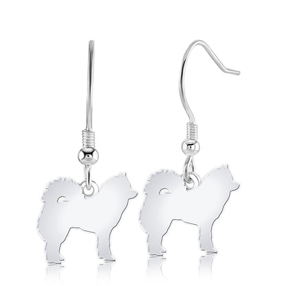 Eurasier Silhouette Silver Earrings - MYLEE London
