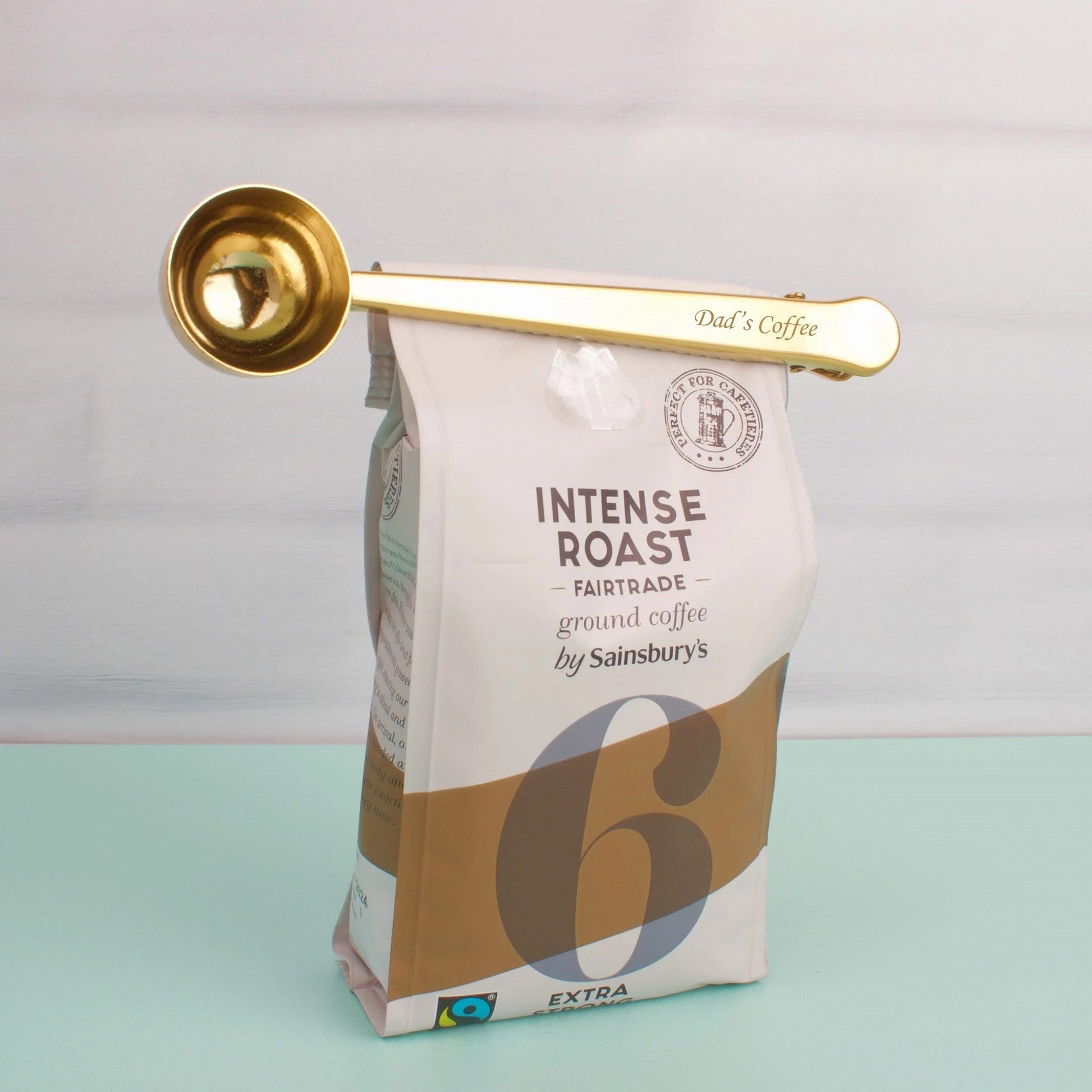 Father's Day Personalised Coffee Spoon and Bag Clip - MYLEE London