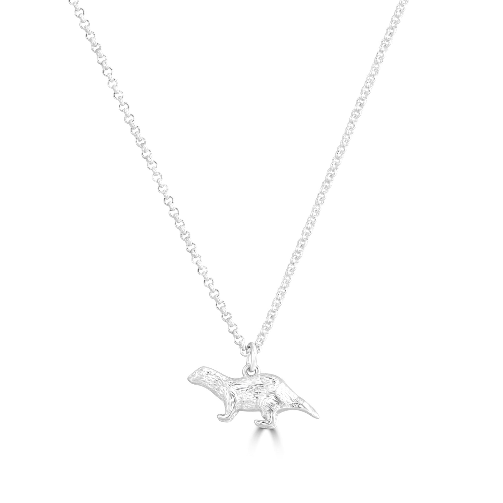Ferret Silver Necklace - Personalised - MYLEE London