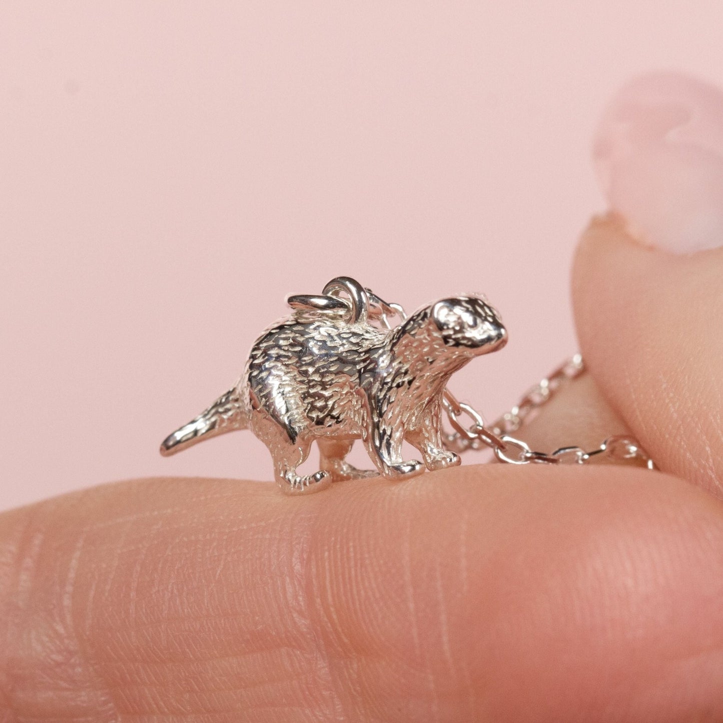 Ferret Silver Necklace - Personalised - MYLEE London