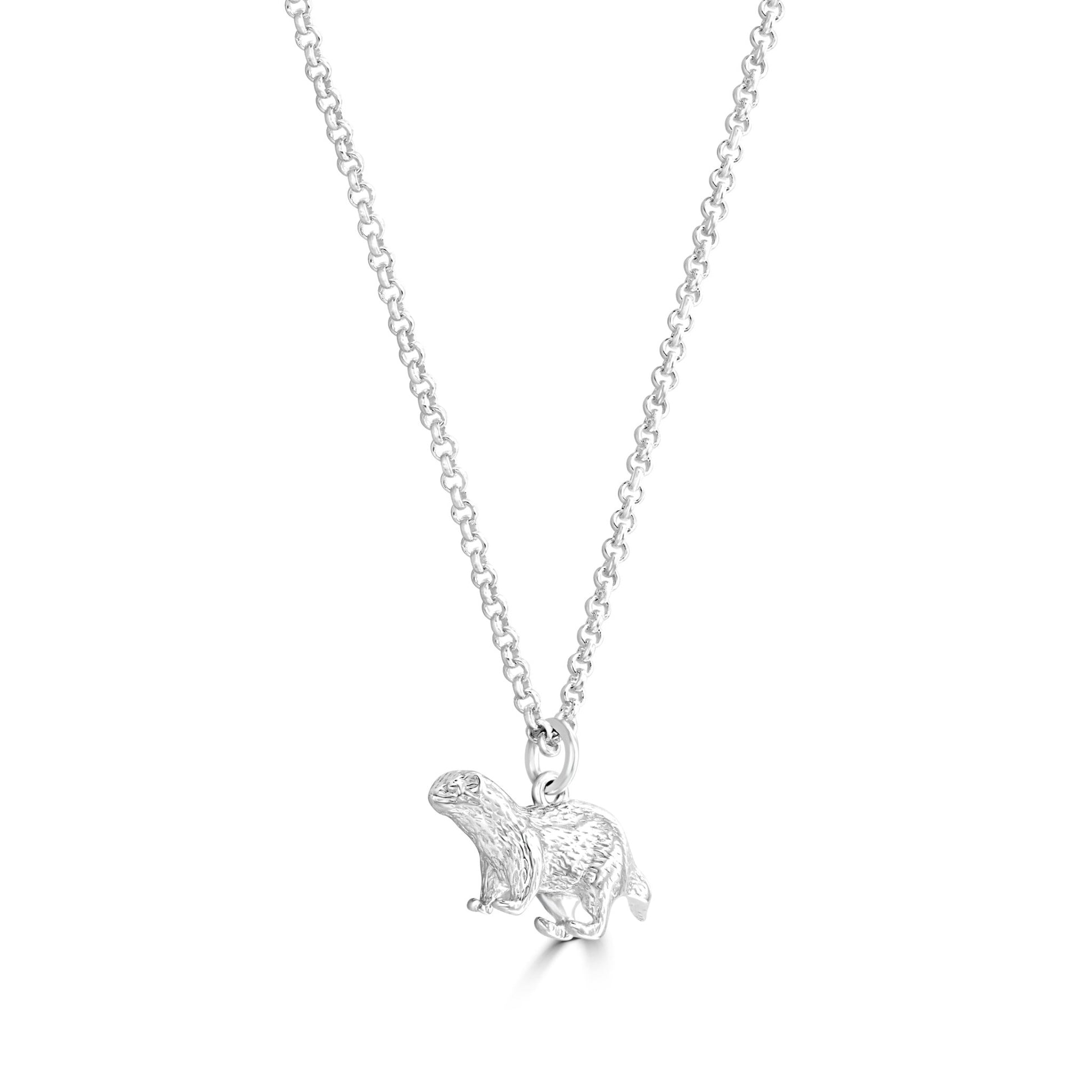 Ferret Silver Necklace - Personalised - MYLEE London