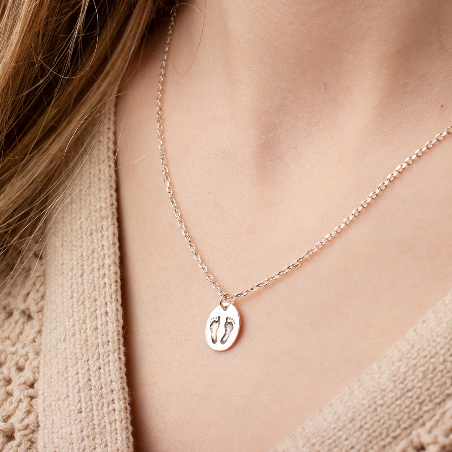 Footprint Necklace - Sterling Silver - MYLEE London