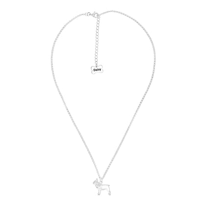 French Bulldog Silver Necklace - Personalised - MYLEE London