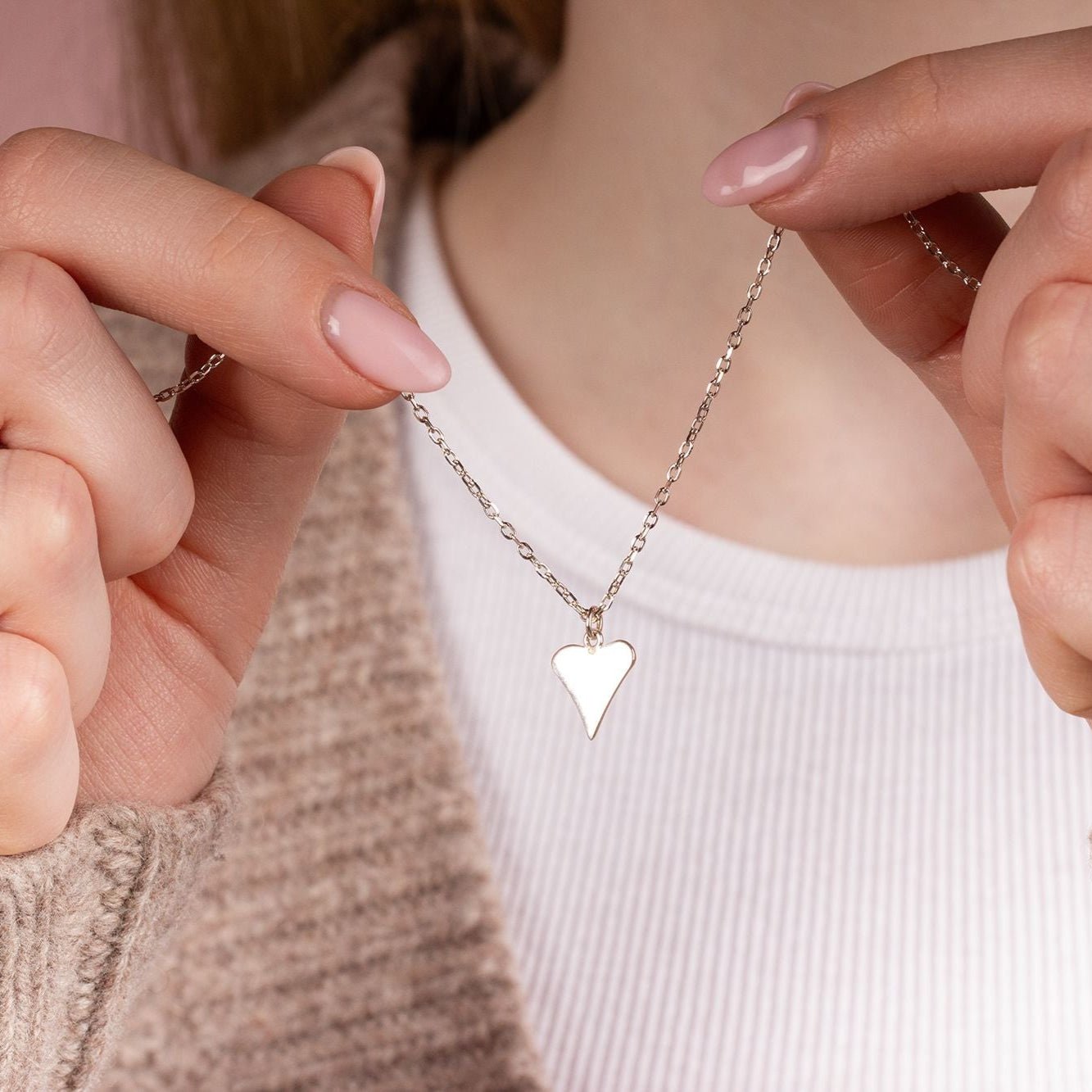 Funky Heart Necklace - Sterling Silver - MYLEE London
