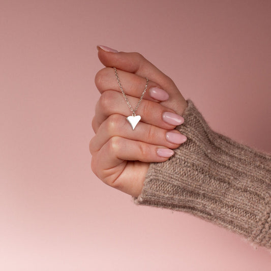 Funky Heart Necklace - Sterling Silver - MYLEE London