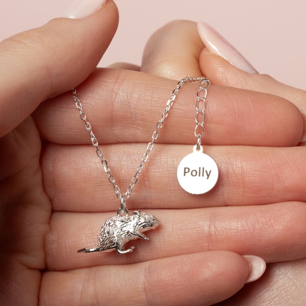 Gerbil Silver Necklace - Personalised - MYLEE London