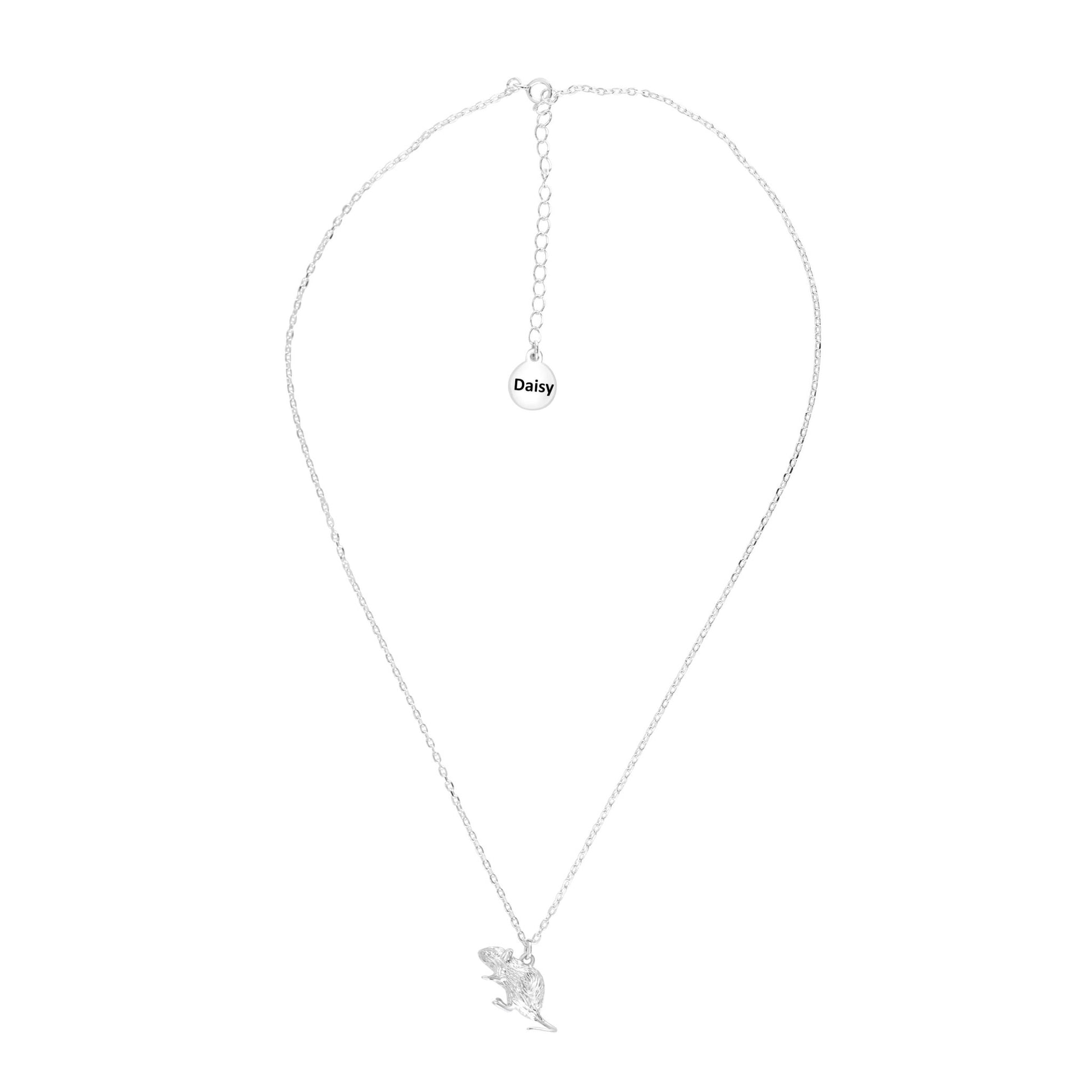 Gerbil Silver Necklace - Personalised - MYLEE London