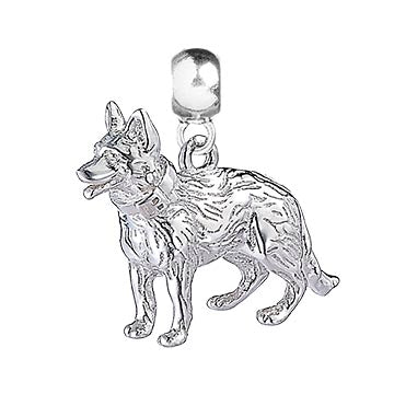 German Shepherd Silver Charm - MYLEE London