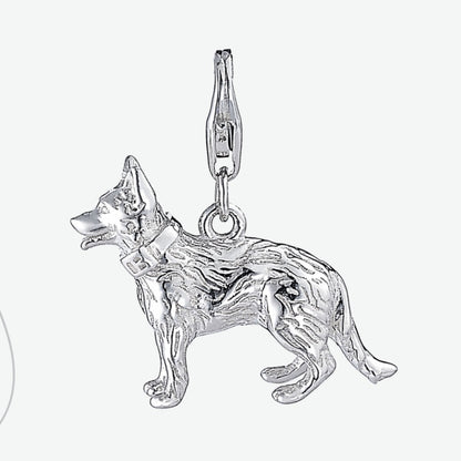 German Shepherd Silver Charm - MYLEE London