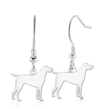 German Shorthaired Pointer Silhouette Silver Earrings - MYLEE London