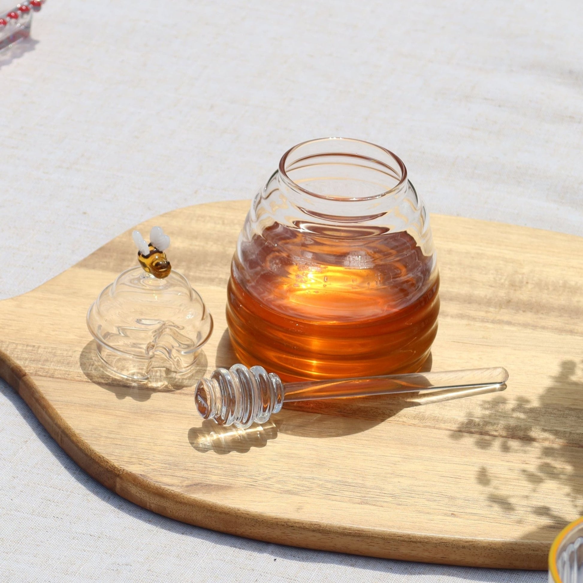 Glass Honey Jar with Dipper - MYLEE London