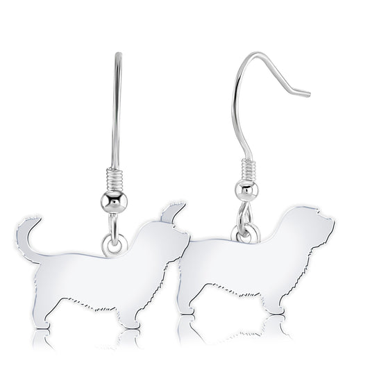 Glen Of Imaal Terrier Silhouette Silver Earrings - MYLEE London