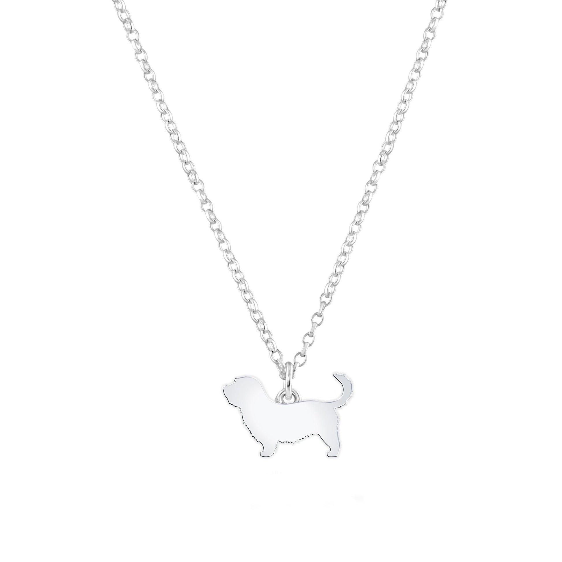Glen Of Imaal Terrier Silhouette Silver Necklace - Personalised - MYLEE London