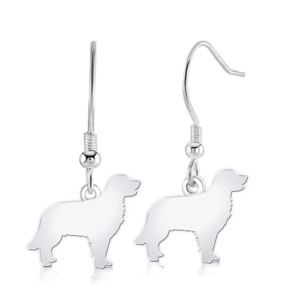 Golden Retriever Silhouette Silver Earrings - MYLEE London