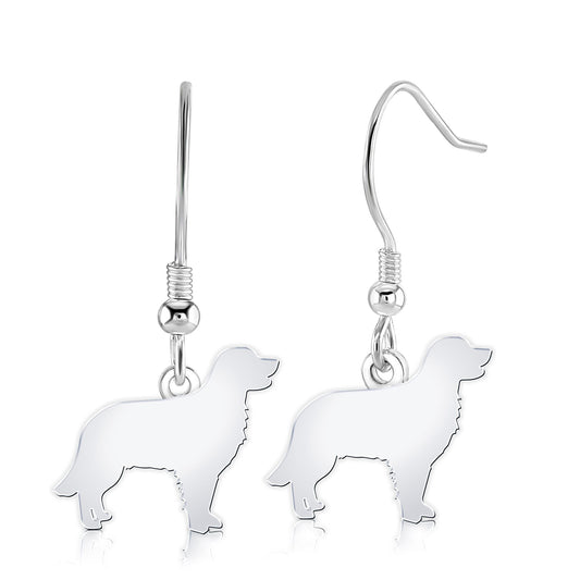 Golden Retriever Silhouette Silver Earrings - MYLEE London