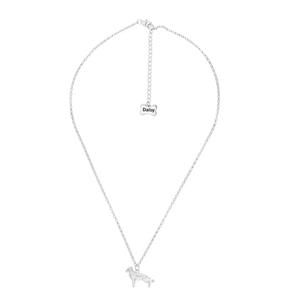 Golden Retriever Silver Necklace - Personalised - MYLEE London