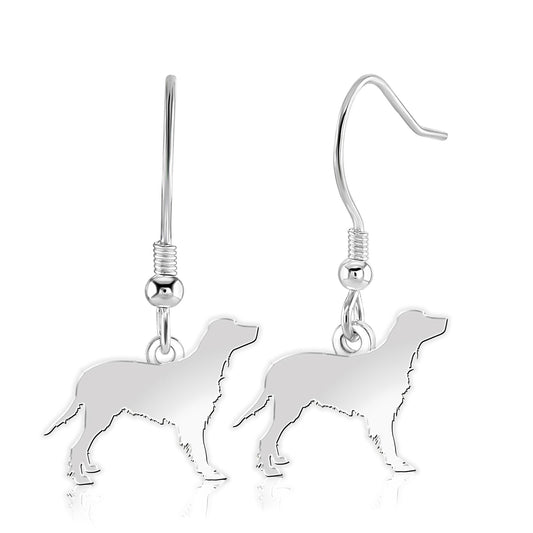 Gordon Setter Silhouette Silver Earrings - MYLEE London