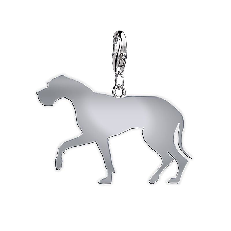 Great Dane Silhouette Silver Charm - MYLEE London
