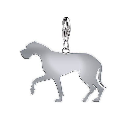 Great Dane Silhouette Silver Charm - MYLEE London