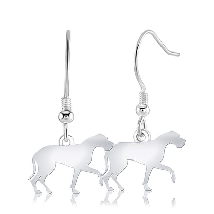 Great Dane Silhouette Silver Earrings - MYLEE London