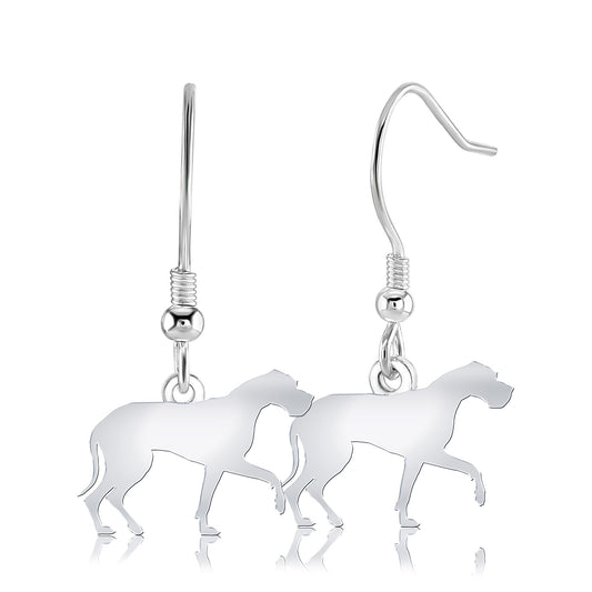Great Dane Silhouette Silver Earrings - MYLEE London