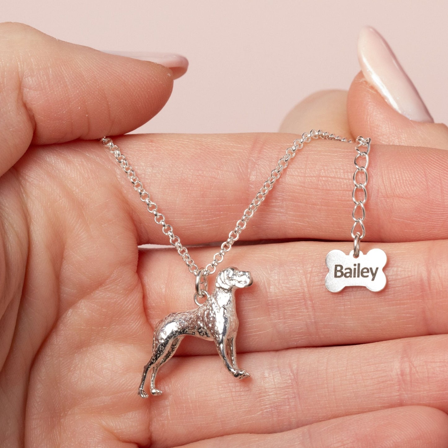 Great Dane Silver Necklace - Personalised - MYLEE London