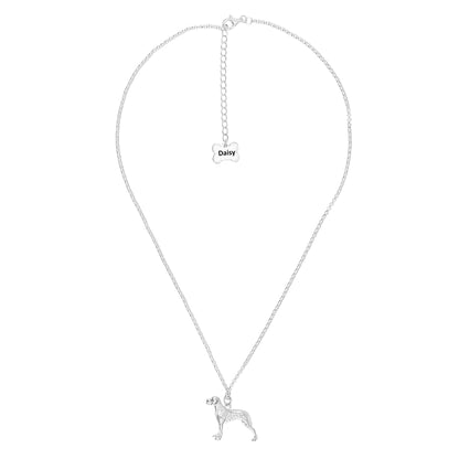 Great Dane Silver Necklace - Personalised - MYLEE London