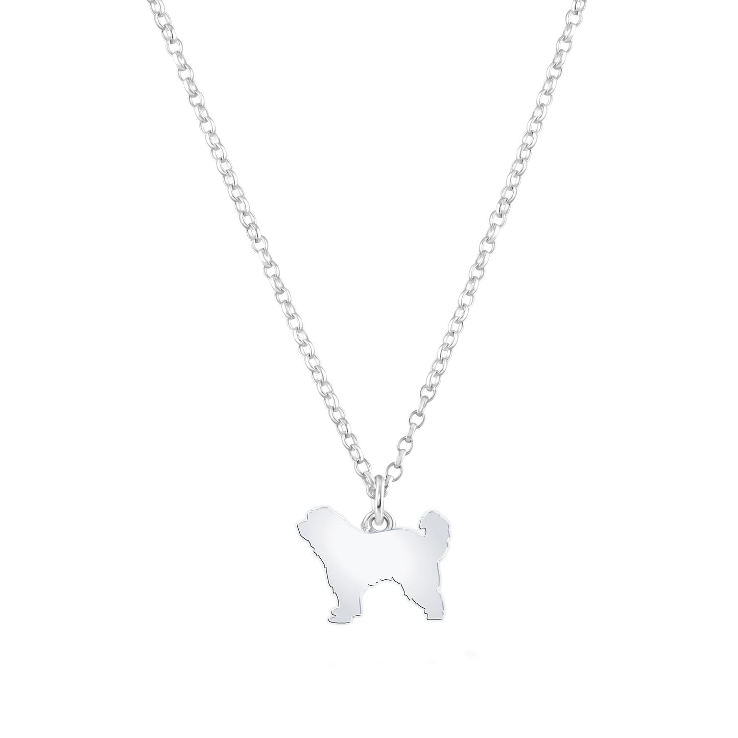 Great Pyrenees Silhouette Silver Necklace - Personalised - MYLEE London
