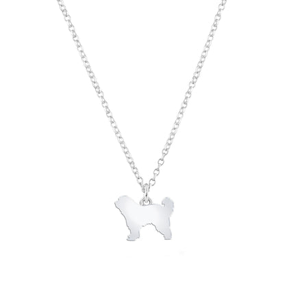 Great Pyrenees Silhouette Silver Necklace - Personalised - MYLEE London