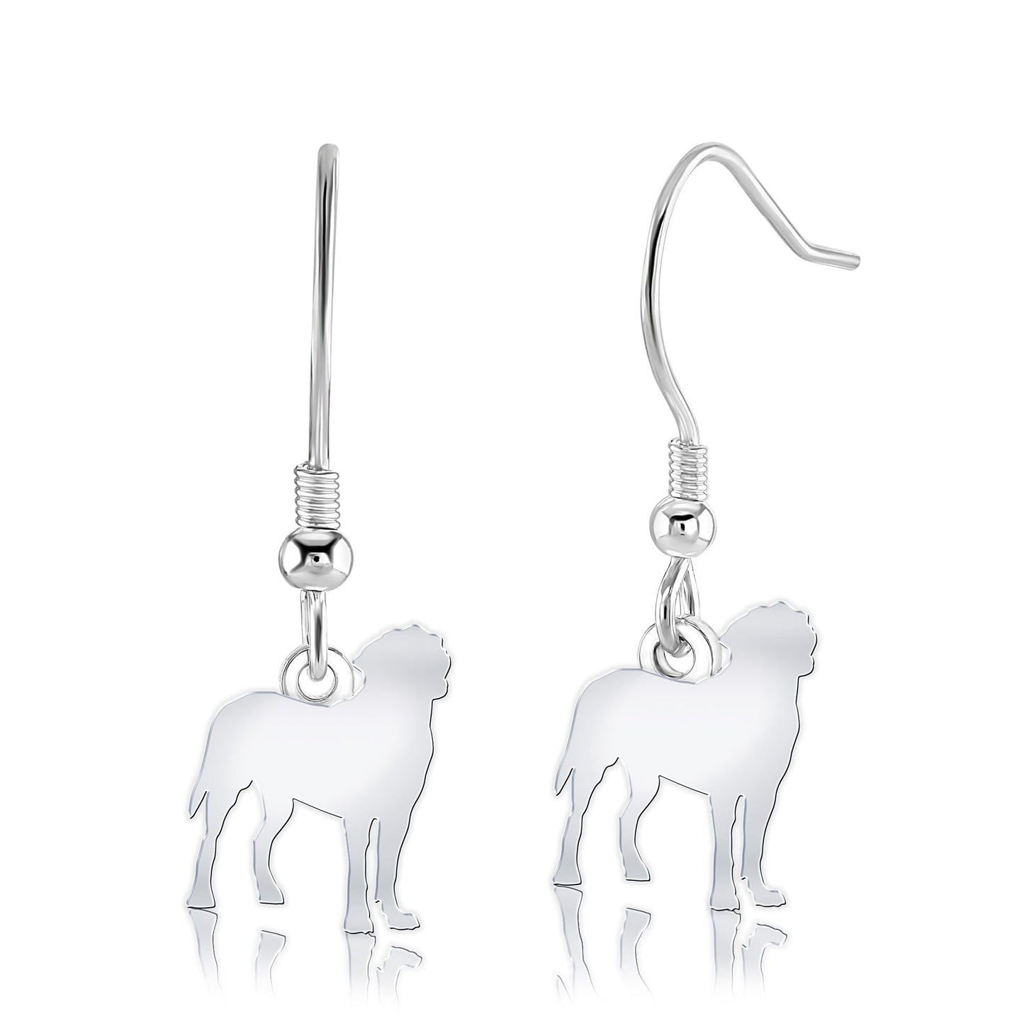 Great Swiss Mountain Dog Silhouette Silver Earrings - MYLEE London