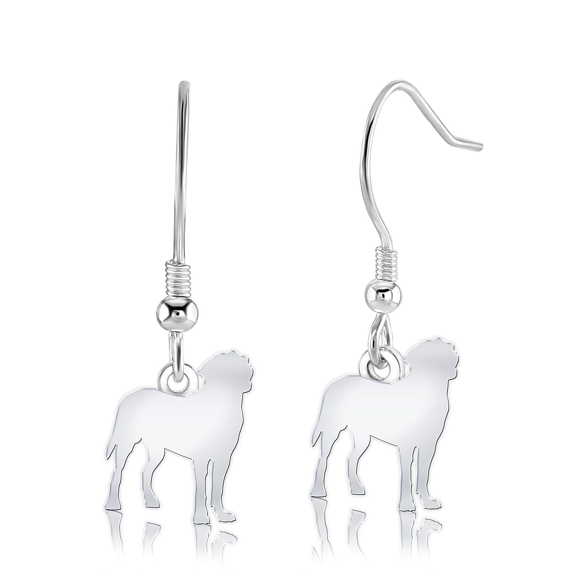 Great Swiss Mountain Dog Silhouette Silver Earrings - MYLEE London