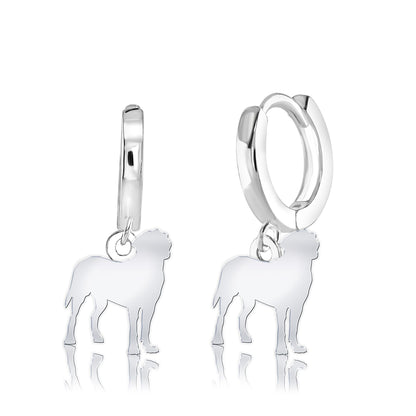 Great Swiss Mountain Dog Silhouette Silver Earrings - MYLEE London