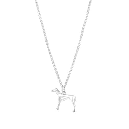 Greyhound Silver Necklace - Personalised - MYLEE London
