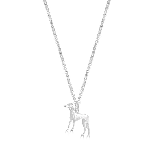 Greyhound Silver Necklace - Personalised - MYLEE London