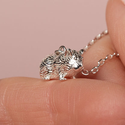 Guinea Pig Silver Necklace - Personalised - MYLEE London