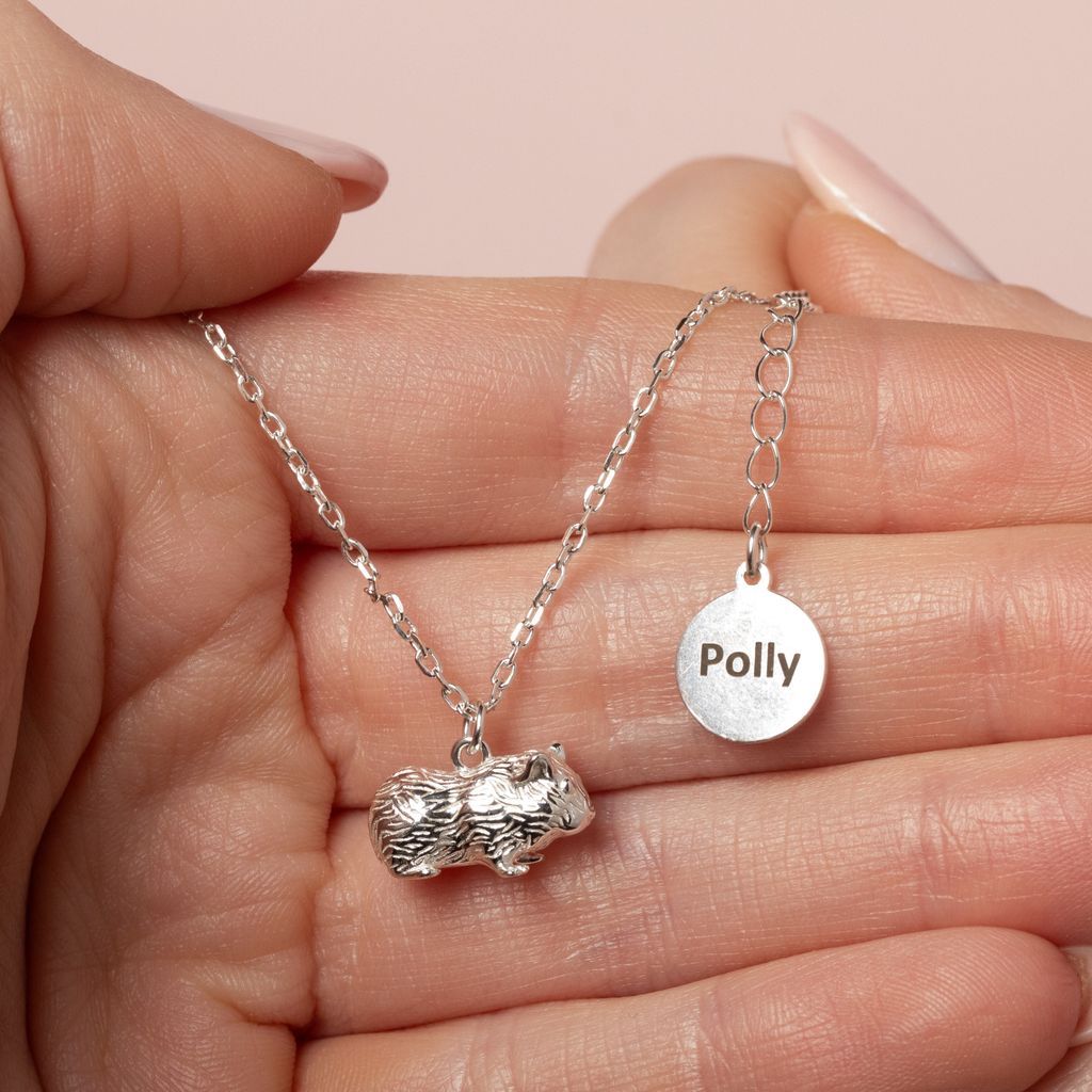 Guinea Pig Silver Necklace - Personalised - MYLEE London