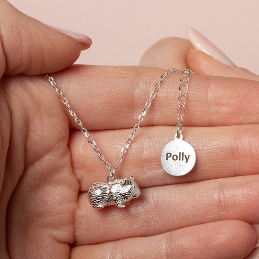 Guinea Pig Silver Necklace - Personalised - MYLEE London