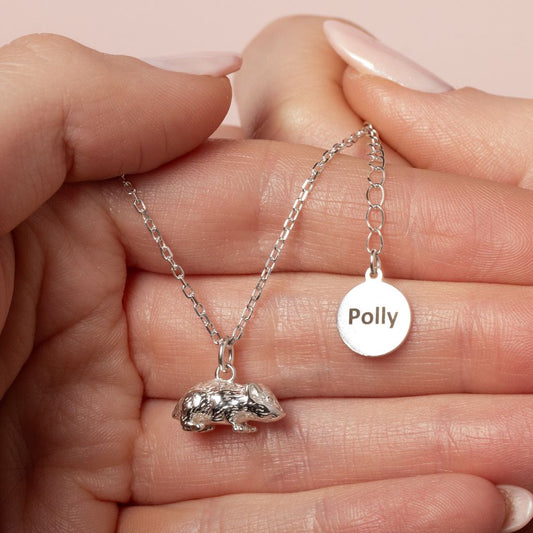 Hamster Silver Necklace - Personalised - MYLEE London