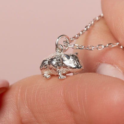Hamster Silver Necklace - Personalised - MYLEE London