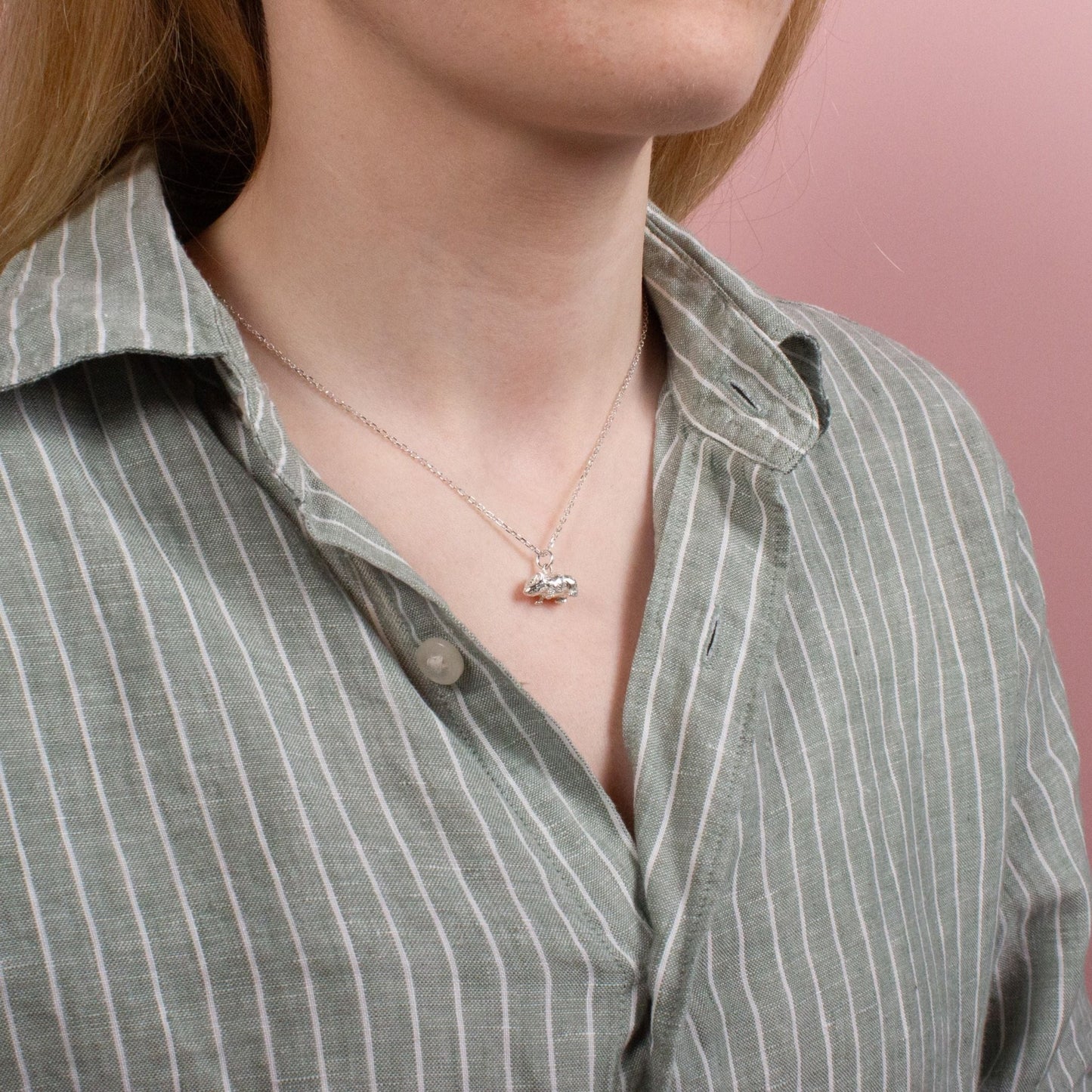 Hamster Silver Necklace - Personalised - MYLEE London