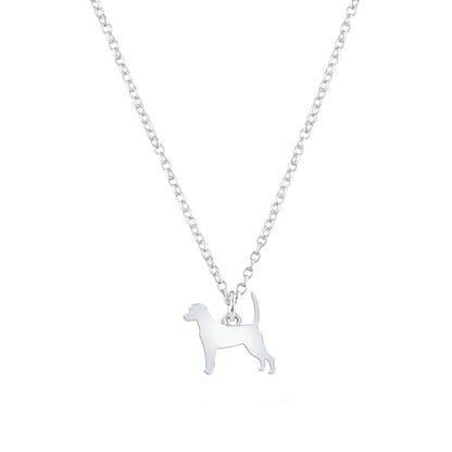 Harrier Silhouette Silver Necklace - Personalised - MYLEE London