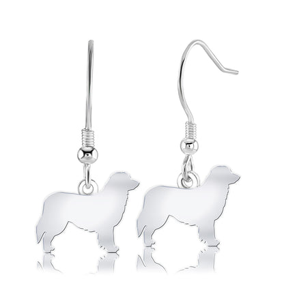 Hovawart Silhouette Silver Earrings - MYLEE London