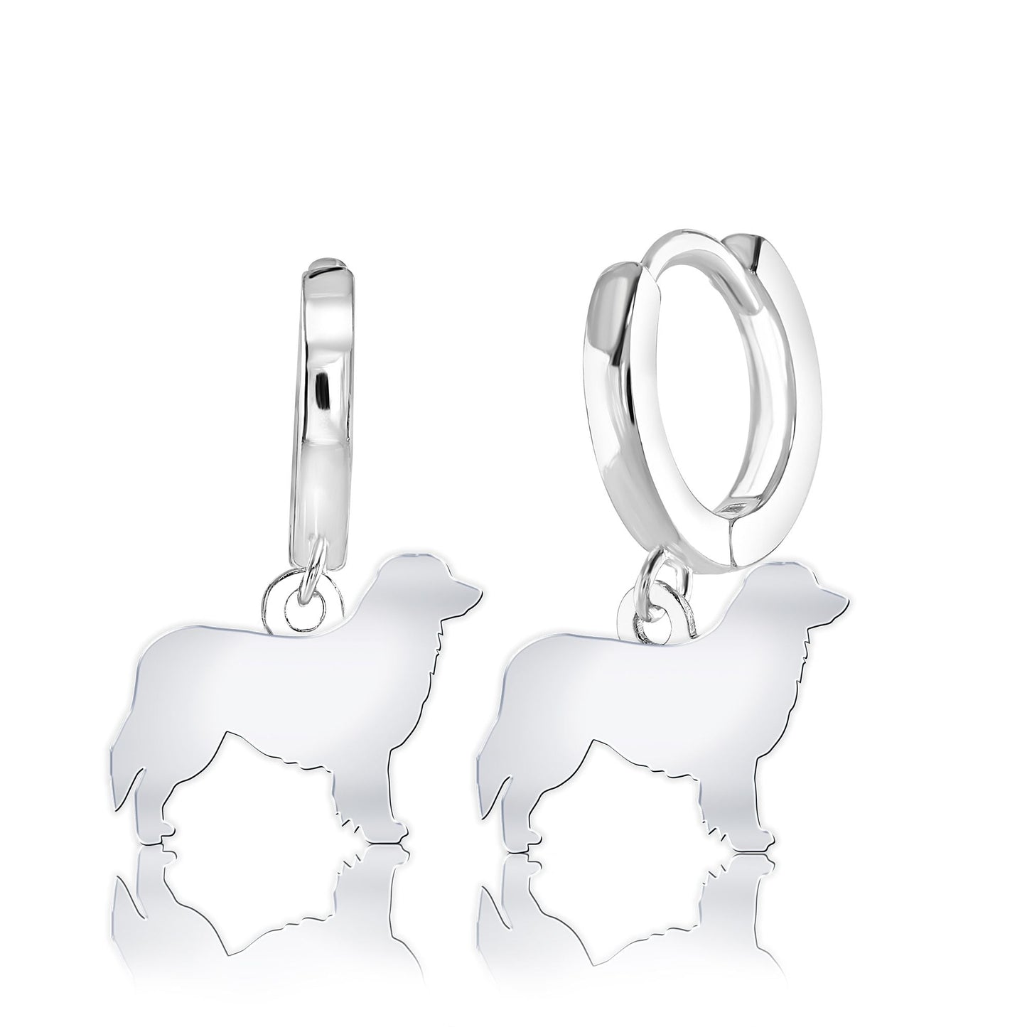 Hovawart Silhouette Silver Earrings - MYLEE London