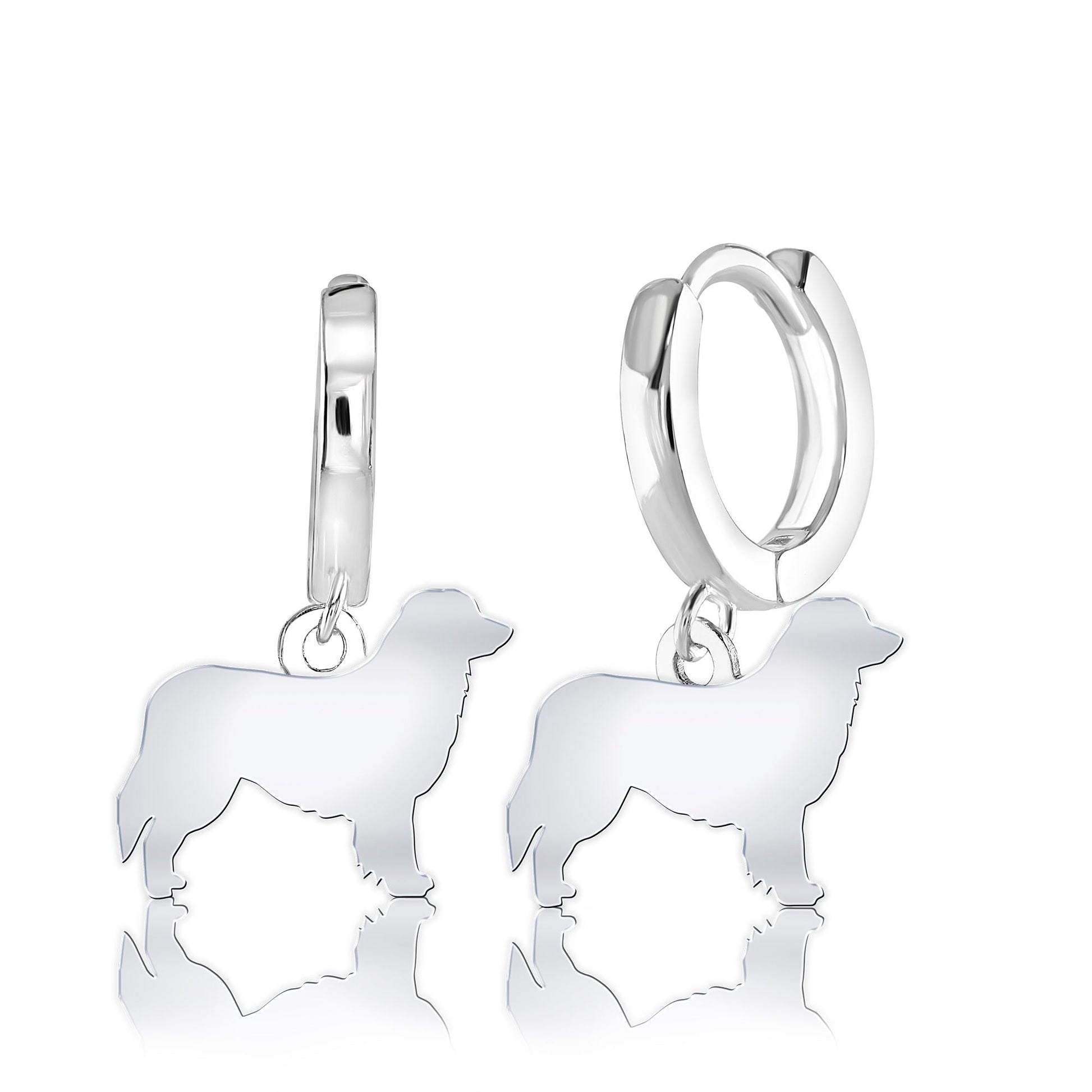 Hovawart Silhouette Silver Earrings - MYLEE London