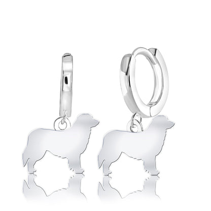 Hovawart Silhouette Silver Earrings - MYLEE London