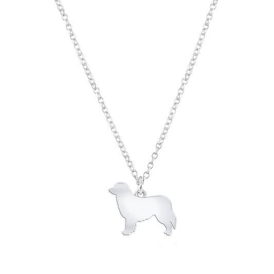 Hovawart Silhouette Silver Necklace - Personalised - MYLEE London