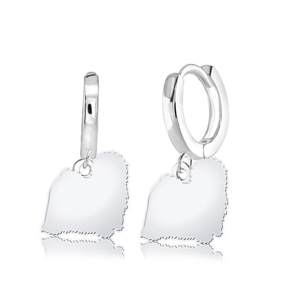 Hungarian Puli Silhouette Silver Earrings - MYLEE London