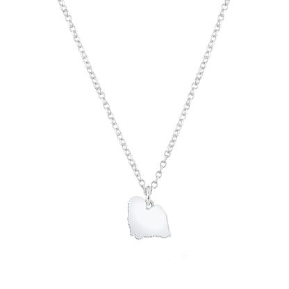 Hungarian Puli Silhouette Silver Necklace - Personalised - MYLEE London