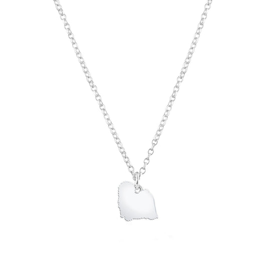 Hungarian Puli Silhouette Silver Necklace - Personalised - MYLEE London